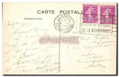 Le Havre — Boulevard Albert Ier e la Spiaggia — G. F., Le Havre — Verso