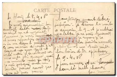 Le Havre — Tempestade no Mar — C.V. 2035 — Verso