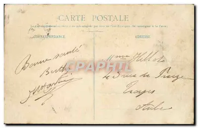 Rouen - Rue Jeanne-d'Arc vista da Place Verdrel — C.V. 297 — editor Pape & Fils — Verso