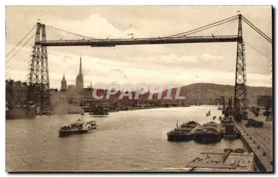 Rouen — O Ponte Transbordeur — Carta Postal de Luxo