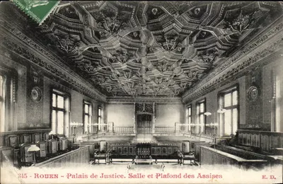 Rouen - Pałac Sądowy. Sala i Sufit Sądu - E.D. n°345
