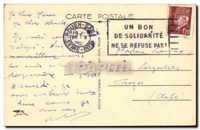 Rouen — Wieża Janiki — Wydawnictwo Cigogne, nr 447 — Rewers