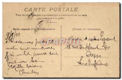 Barentin — A Igreja — Edit. H. Caudebec, n°6 — Verso