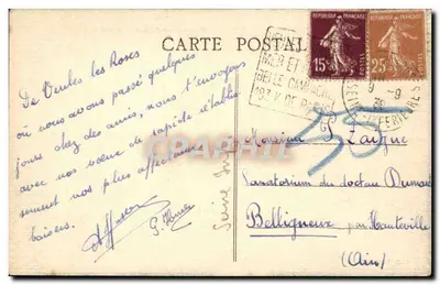 Veuves-les-Roses — Praia do mar — editor Colas — Verso