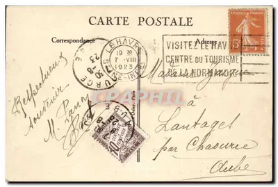 Sainte-Adresse — Vista presa dal Plateau des Phares — editore Havre, n° 170 — Verso