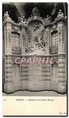 Rouen — Fontaine de la Grosse Horloge — ND. Photo