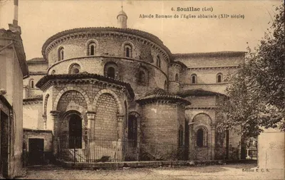 Souillac (Lot) — Abside romana da igreja abbatial (século XI) — Edição E. C. S.