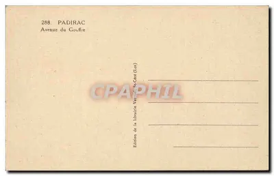 Padirac — Aleja Przepaści — wydawca St-Céré (Lot) — Rewers