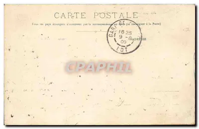 Assier Tarjeta postal antigua Ruinas del castillo — Reverso