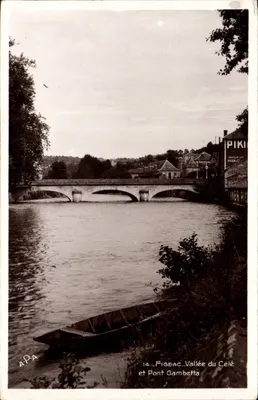 Figeac — Vale do Célé e Ponte Gambetta — Fototipia Tarnaises POUX, Albi, n°14