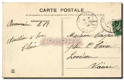 Rocamadour — Wewnętrzny dziedziniec — Fototypia Labouche Frères Toulouse — Rewers
