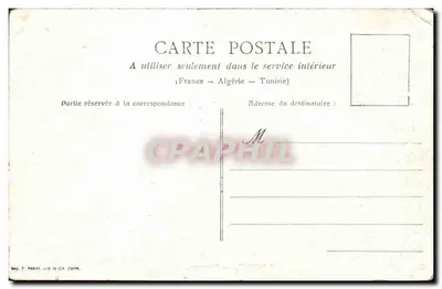 Cahors — Uitzicht op een tuin met standbeeld van Neptunus — uitgever P. Sarne & Cie, Parijs — Achterkant