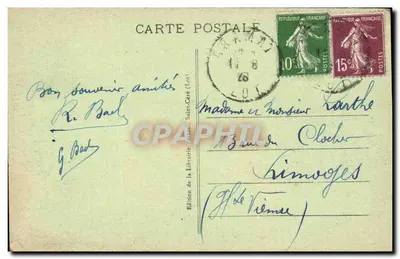 Autoire, blisko St-Céré (Lot) — widok doliny — Wydawnictwo Vézien, Saint-Céré — Rewers