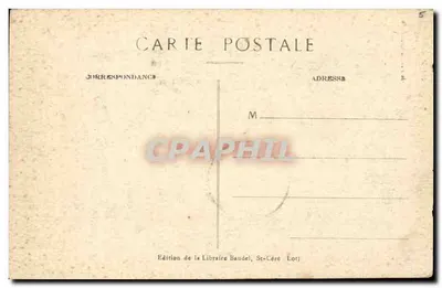 Padirac (Lot) — Widok stalagmitów w kierunku Przejścia Krokodyla — Wydawnictwo Librairie Baudel, St-Céré (Lot) — Rewers