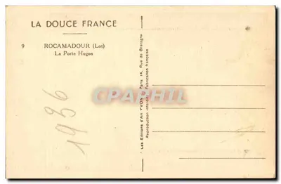 Rocamadour (Lot) — La Porte Hugon — Wydawnictwo Sztuki Yvon — Rewers