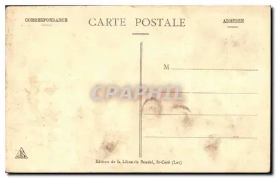 Rocamadour (Lot) — widok panoramiczny z wzniesienia — Wydawnictwo Librairie Baudel, St-Céré (Lot), nr 2528 — Rewers
