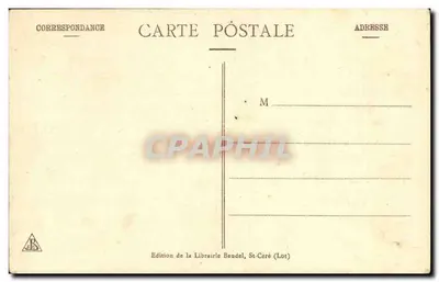 Rocamadour (Lot) — widok panoramiczny z wzniesienia — wydawnictwo Librairie Baudel, St-Céré (Lot) — Rewers