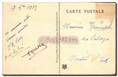 Gouffre di PADIRAC (Lot) — Il Chalet del Gouffre e la Terrazza — Fototipia Hélio, Limoges — Verso