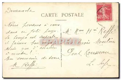 Roc-Amadour, widok z Roquestriche — wydawca drukarnia P. P. Thumat i H. B. Toulouse, n°41 — Rewers