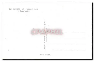 Gouffre de Padirac — Le Débarcadère — Éditions J. Vertuel (Lot) — Rewers