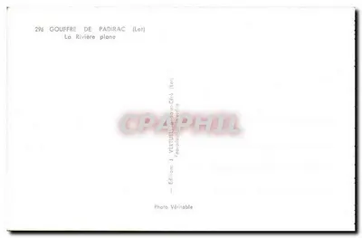 Gouffre de Padirac — La Rivière plane — Editions J. Vertuèle (Lot) — Rewers