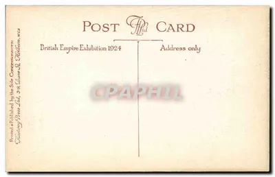 Esposizione dell'Impero Britannico — vista aerea — pubblicata da Sole Concessions, 1924 — Verso