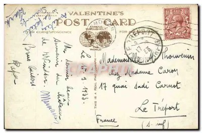 Castillo de Windsor — vista compuesta — Valentine's Post Card — Reverso