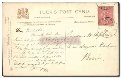 Birmingham - Estátua da Rainha Vitória — Tuck's Post Card — Verso