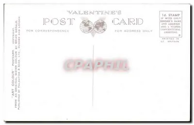 O poço dos votos, Upwey, perto de Weymouth — edição Valentine's Postcard, n° A.728 — Verso