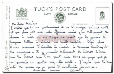 Uma Guarda Real Completa dos Horseguards Reais na Mall — Carta de Tuck — Verso