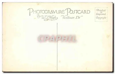 Sands & West Cliff, Bournemouth — widok plaży i promontory — W.J. Nigh, Ventnor, nr 3148 — Rewers