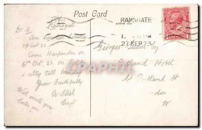 Wodospad, Maderia Walk, Ramsgate — wydawca nieznany, nr serii 72950 — Rewers