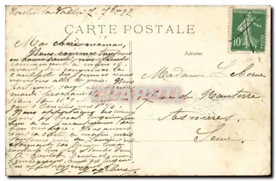 세인트-디니의 시내와 브리슈 다리 - 1910년 1월 28일 — 뒷면