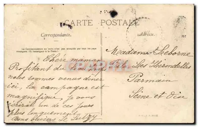 Las Senart (S.-et-O.) — Ermitaż Ludwika XV, dawniej kościoł Najświętszej Maryi Panny Konsolacji — Buret, wyd., Ivry. — Rewers