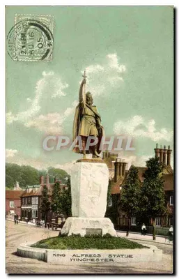 Estátua do rei Alfred em Winchester — editor não visível, número de série ilegível