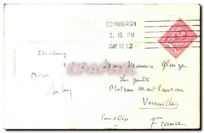 Palácio de Holyrood — Editor Valentine's Series — número de série visível — Verso