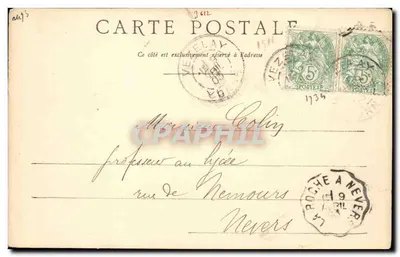 Vézelay — Katedra św. Magdaleny — wydawca nieznany, numer serii nie widoczny — Rewers