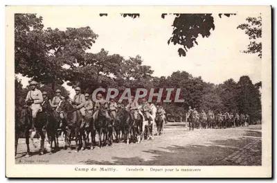Campo de Mailly — Cavalaria - Partida para a manobra — A. Niega, editor