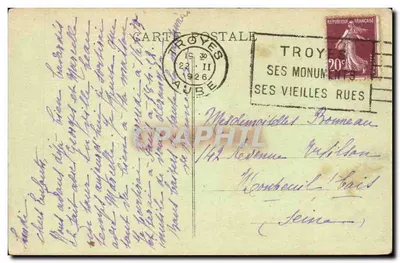 Troyes (Aube) - Jubé świętej Magdaleny — Ch. Granddidier, fot. wyd., Troyes — Rewers