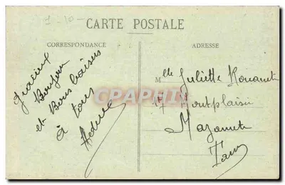 Troyes — Plac Prefektury — figura centralna fontanny, wydawca nieznany — Rewers