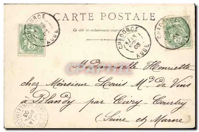 Chaource - Castelo da Cordelière — editor desconhecido, número de série não visível — Verso