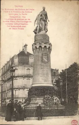 Troyes — Monument dos Crianças da Aube — editor Belfort, n° 1006