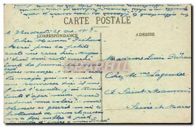 Troyes — Pomnik Dzieci Aube — kolekcja T.G. nr 25 — Rewers