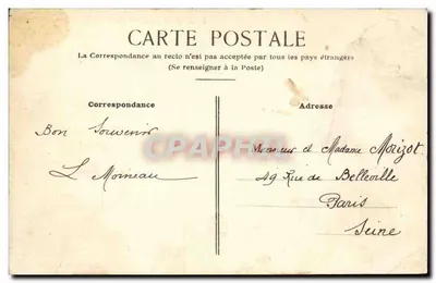 Bar-sur-Seine — Porta de Chatillon — Jules Doussot, editor — Verso