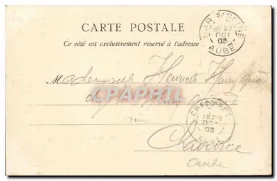 Bar-sur-Seine — A Seine no Croc-Ferrand — Edição Thévenin, n°15 — Verso
