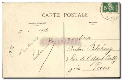 Rosnay-l'Hôpital (Aube) — Castelo visto do lado da Rue — T Tph — Verso