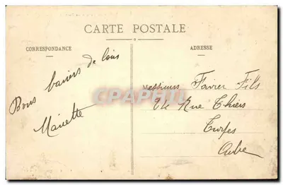 BAR-sur-SEINE - O Escritório de Correios e a Caixa de Economia — Coleção Vve Bourgogue — Verso