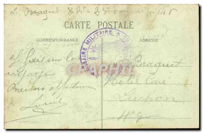 Troyes - Katedra protestancka — widok z kościołem i dachami z drewna — kolekcja T. G. — Rewers