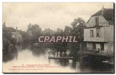 Arredores de Bar-sur-Seine — A Seine vista do Ponte — Bourgogne-Thuevinin, editor em Bar-sur-Seine