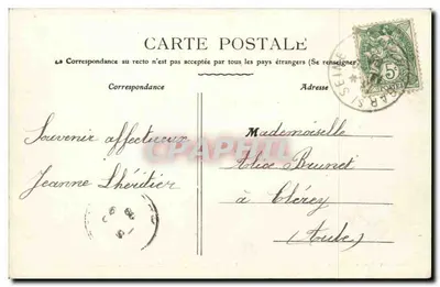 Bar-sur-Seine — Castello Trumet de Fontarce — Editore: A. Quinterre, n°38 — Verso